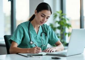 A veterinary nurse studying for an advanced certificate