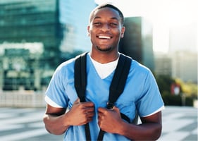 A veterinary locum arriving at a new clinic ready to take on their next challenge