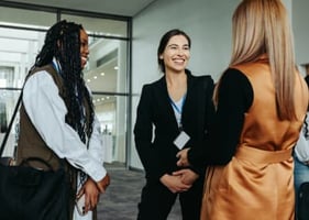 Vets networking at an in-person event